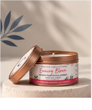 'Evening Bloom' French Pear Guava Sorbet Lifestyle Collection Soy Travel Candle 165gm