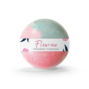 Handmade Bath Bombs by Coorong Candle Co: Fleurieu Strawberry Champagne Bath Bomb.