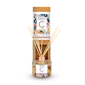 Handpoured Natural Reed Diffuser by Coorong Candle Co: Sanctuary, Coconut Lime.