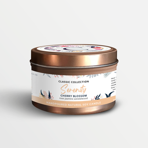 ‘Serenity’ Cherry Blossom 165gm Soy Travel Candle